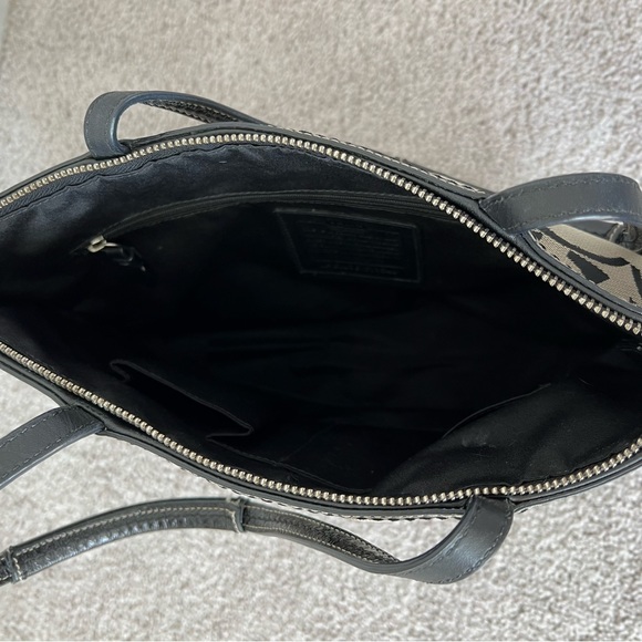 Coach Tote Black and Gray C Bag, Estimated 2008-2011 - Picture 4 of 7